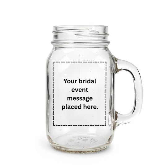 No. 2, BRUNCH THINGS, 8oz Clear Glass Canning Jar with Handle