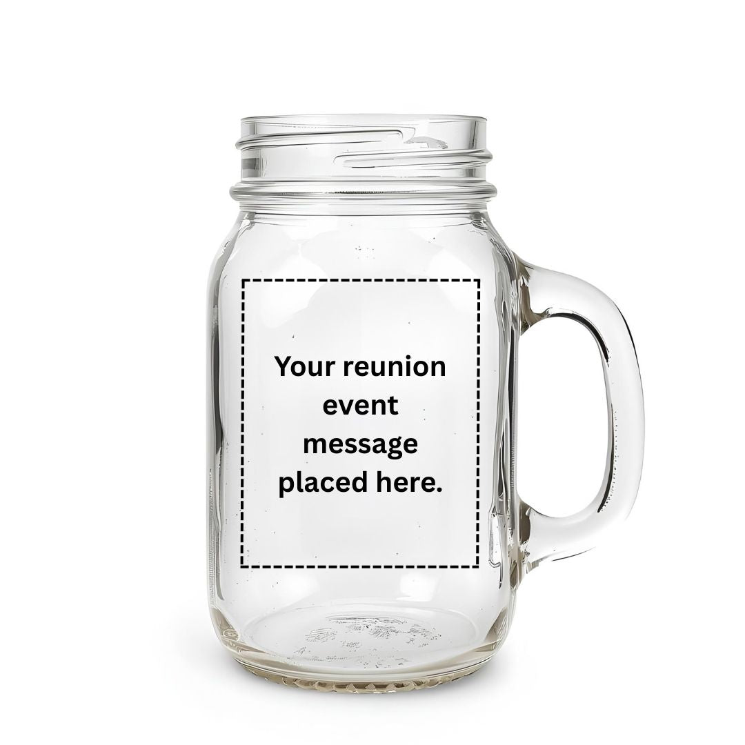 No. 1, AFTER DINNER, 8oz Clear Glass Canning Jar with Handle
