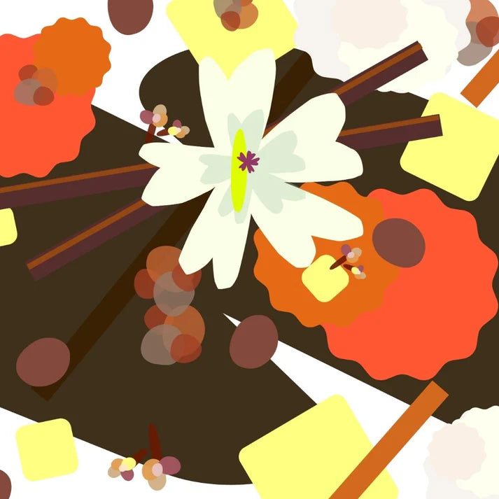 No. 5, RICHE SPICY PUMPKIN, 8oz Clear Glass Canning Jar with Handle