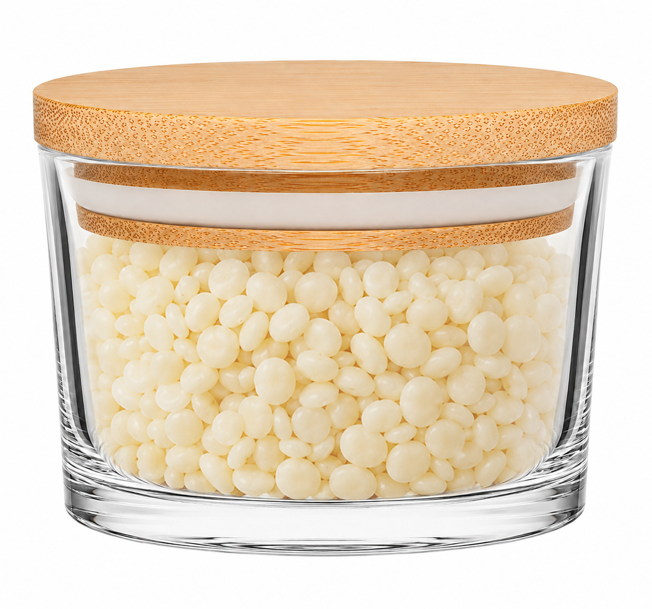 No. 1, AFTER DINNER, 4oz Wax Tarts in Modern Glass Jar with Bamboo Lid