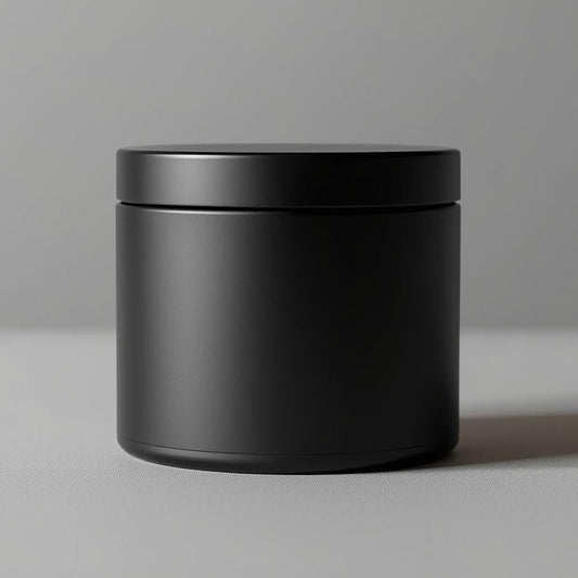 No. 2, BRUNCH THINGS 4oz Seamless Black Modern Tin Candle