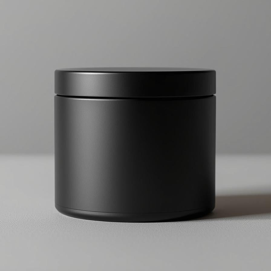 No. 2, BRUNCH THINGS, 8oz Seamless Black Modern Tin Candle