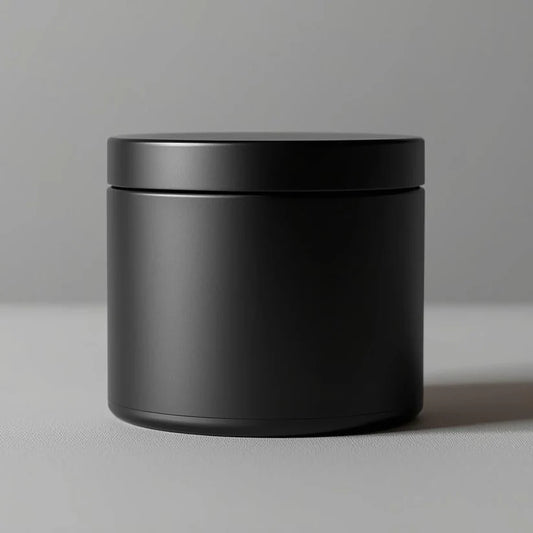 UNSCENTED, 4oz Black Seamless Tin Candle