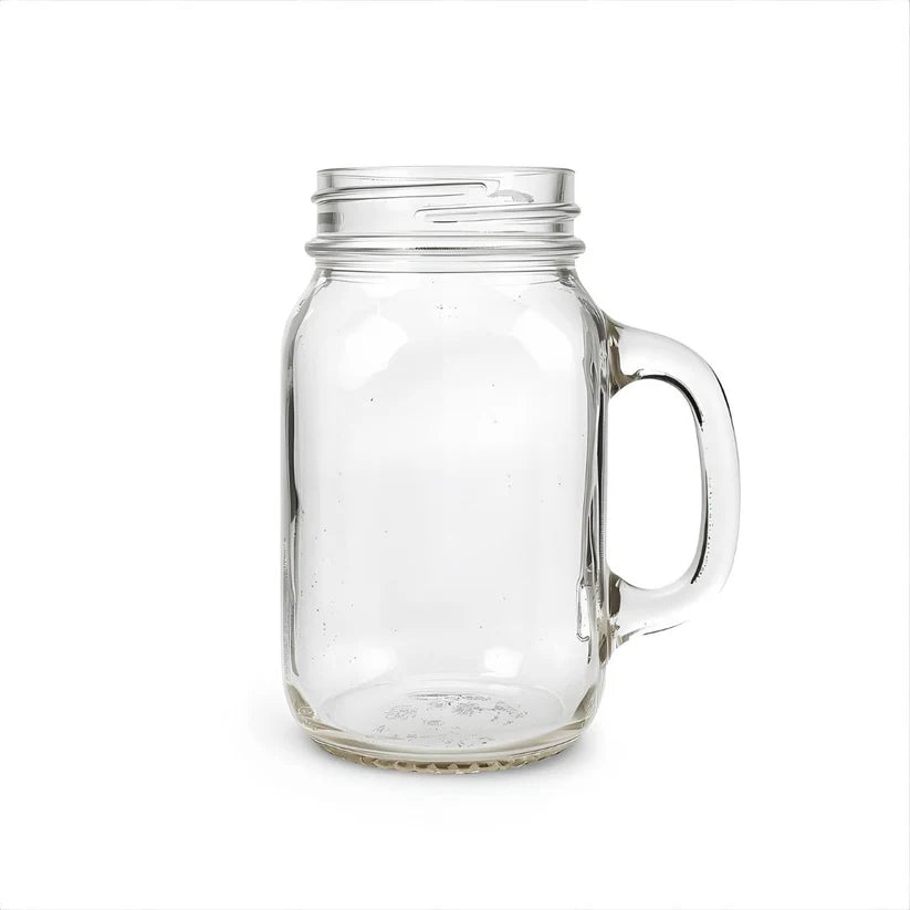 UNSCENTED, 8oz Clear Glass Canning Jar with Handle