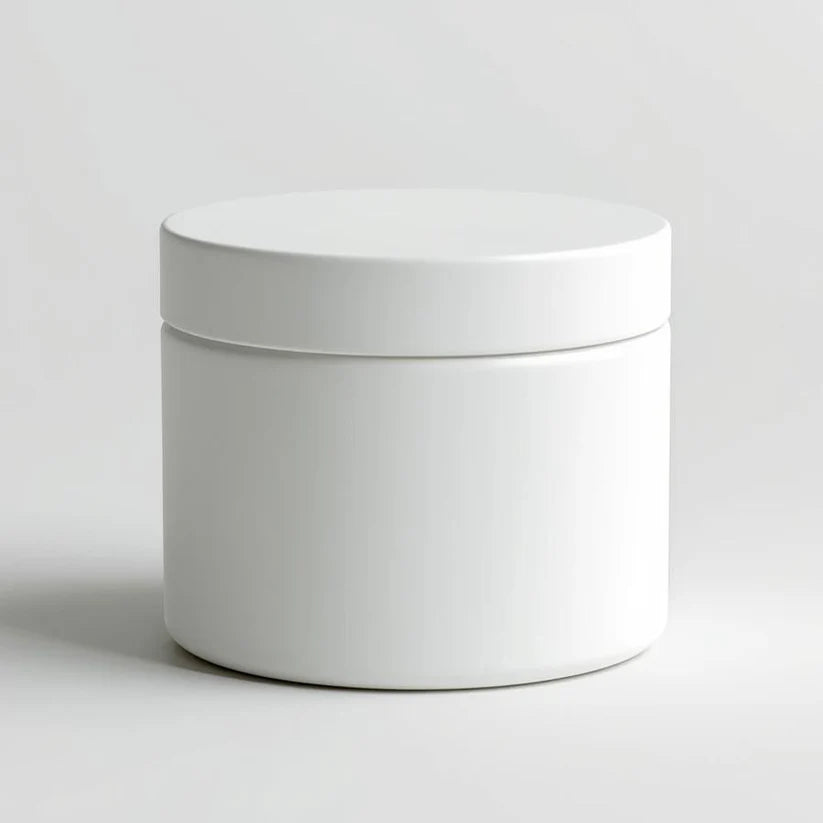 UNSCENTED, 4oz White Seamless Tin Candle